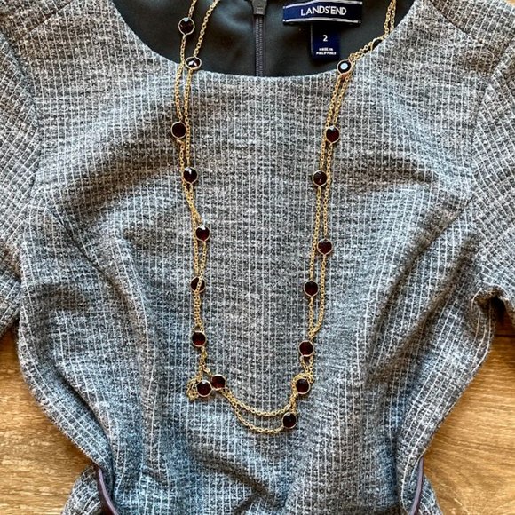 Lands End Gray Classic Dress Size 2 - Picture 2 of 6